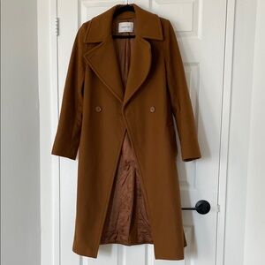 Aritzia Babaton Benton Wool Coat - Cigar
